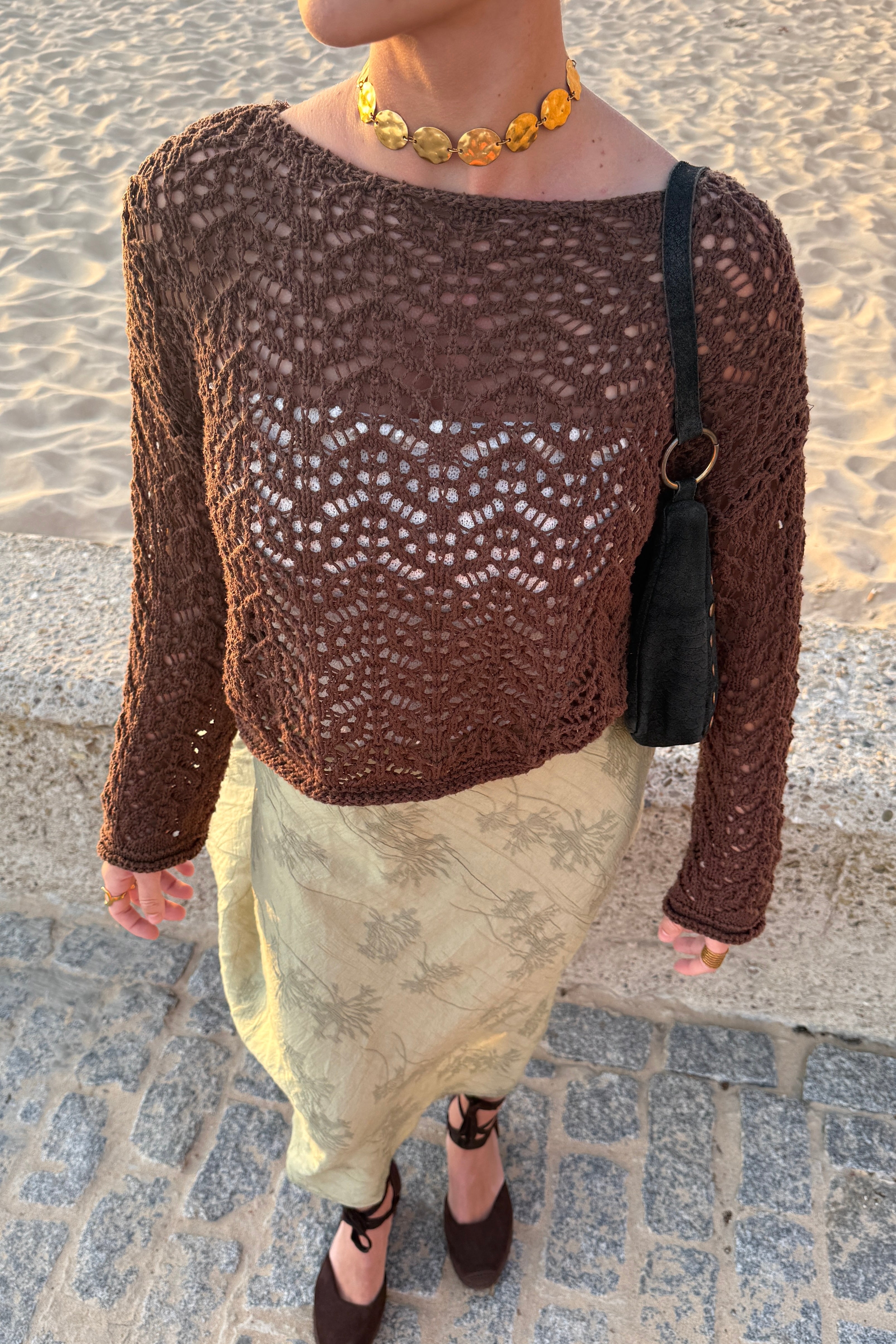 Choker dorado óvalos