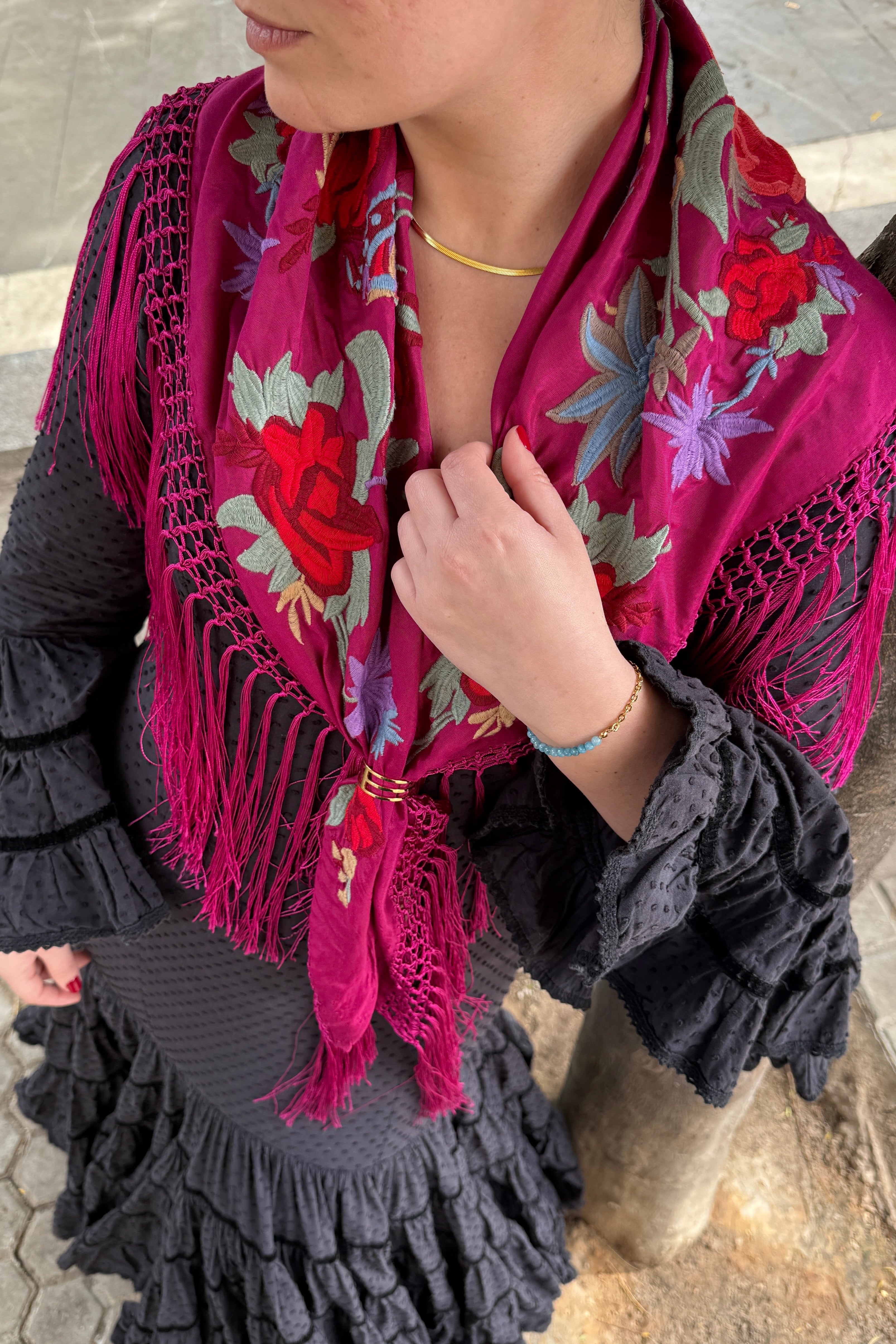 Pulsera bolas azul