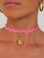 Choker Ondas Fucsia