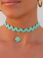 Choker Ondas Turquesa
