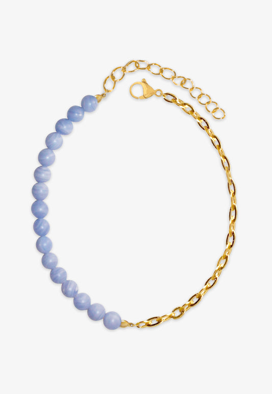 Pulsera bolas azulón