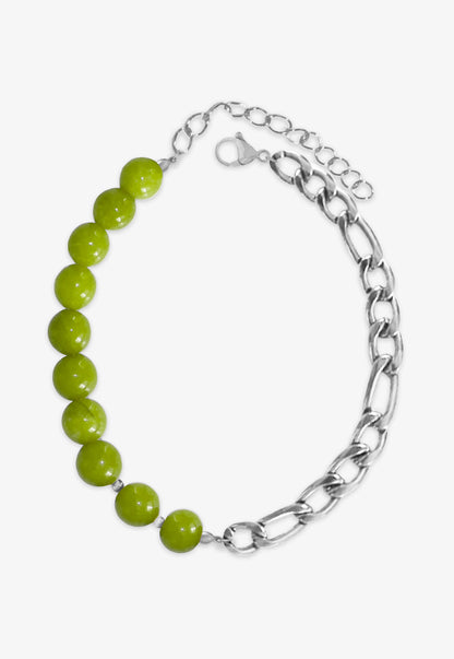 Pulsera bolas verde claro