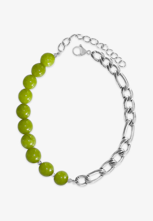 Pulsera bolas verde claro