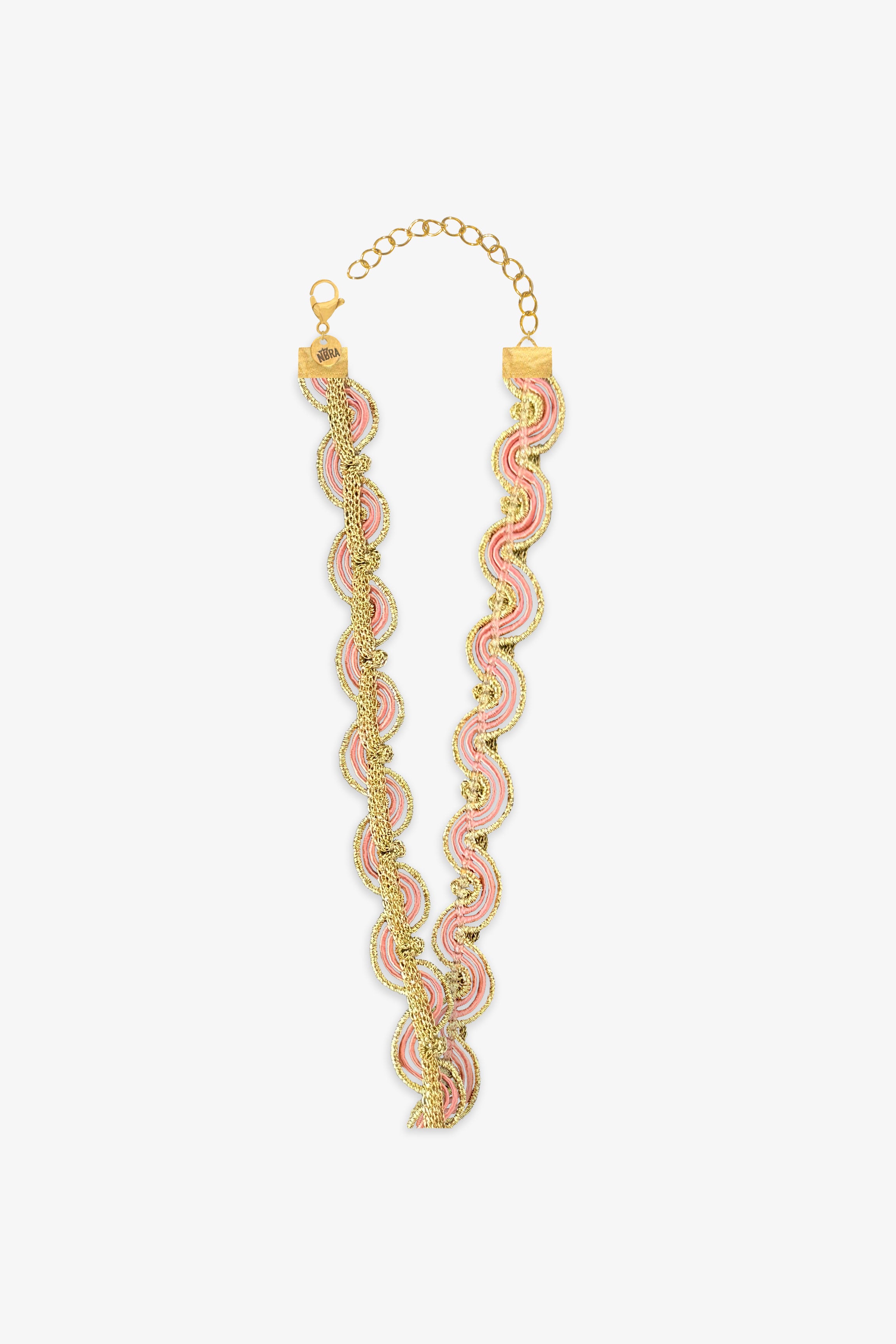 Ondas rosa y dorado